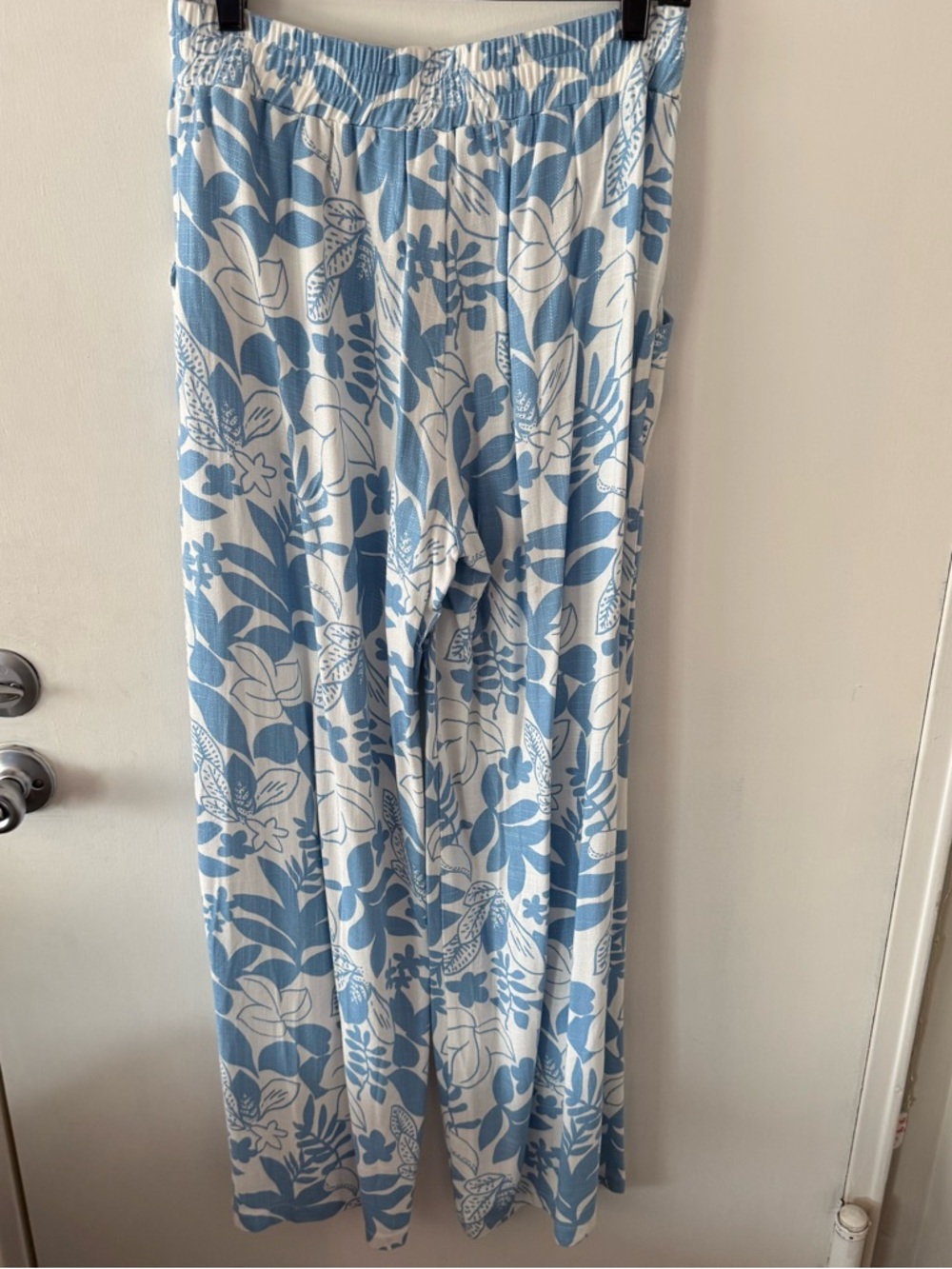 Sienna Sky Blue Floral Wide-Leg Pants - Picture 5 of 5